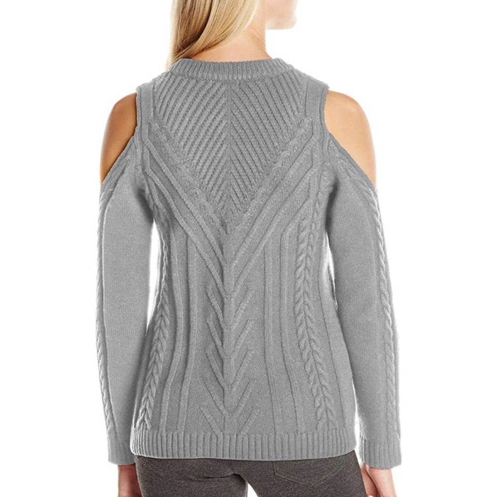 NWOT Women's Long Sleeve Cold-Shoulder Sweater - Picture 2 of 8